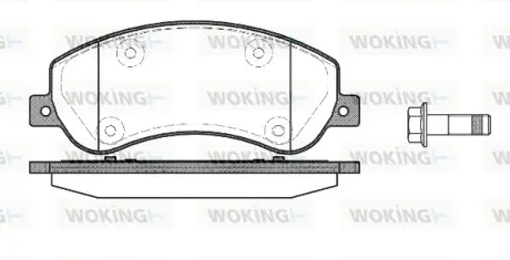 Передні тормозні (гальмівні) колодки WOKING P1350300