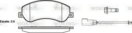 Передні тормозні (гальмівні) колодки WOKING P1350302