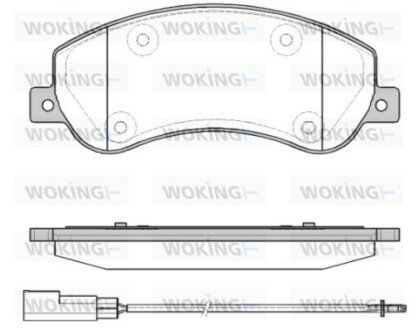 Передні тормозні (гальмівні) колодки woking P13503.11 на Форд Transit