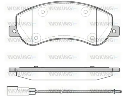 Передні тормозні (гальмівні) колодки WOKING P1350311