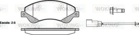 Передние тормозные колодки woking P13513.02 на Форд Connect