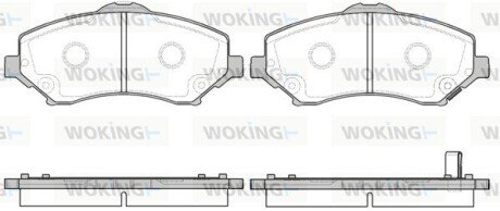 Передние тормозные колодки woking P13593.02 на Jeep Wrangler