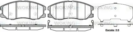 Передні тормозні (гальмівні) колодки WOKING P1361312 Chevrolet Captiva c140