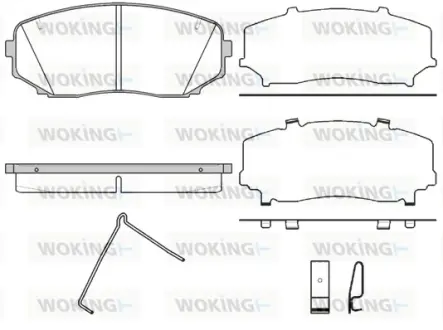 Передні тормозні (гальмівні) колодки WOKING P1367302