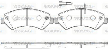 Передние тормозные колодки woking P13753.22 на Фиат Дукато 250