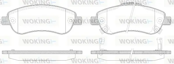 Передні тормозні (гальмівні) колодки WOKING P1389302 (фото 1)