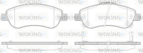 Передні тормозні (гальмівні) колодки woking P13893.02