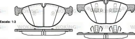 Передні тормозні (гальмівні) колодки WOKING P13983.00
