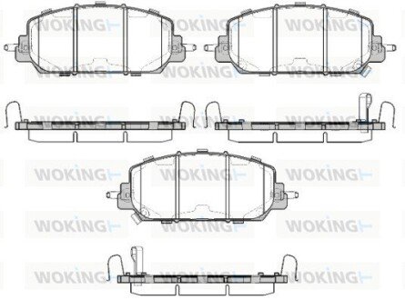 Передні тормозні (гальмівні) колодки woking P14083.22