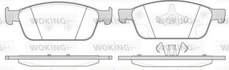 Передні тормозні (гальмівні) колодки woking P1410310 на Форд Транзит
