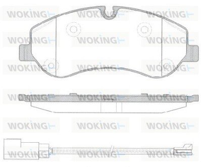 Передні тормозні (гальмівні) колодки woking P1420302 на Форд Транзит