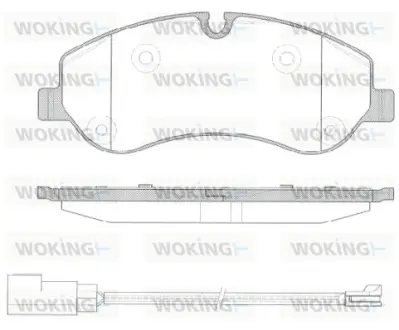 Передні тормозні (гальмівні) колодки WOKING P1420302 Форд Transit