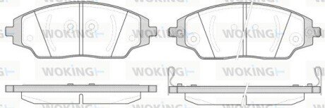 Передні тормозні (гальмівні) колодки woking P14373.02 на Chevrolet Aveo т300