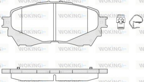 Передні тормозні (гальмівні) колодки woking P14383.04