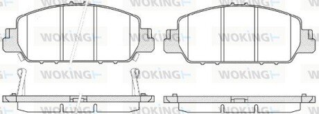 Передние тормозные колодки woking P14483.02