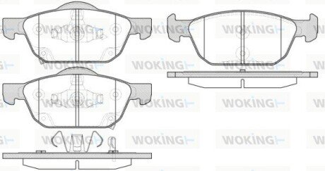 Передні тормозні (гальмівні) колодки woking P14523.02 на Хонда Цивик 4д