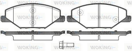 Передние тормозные колодки woking P14533.00 на Фольксваген Жук (beetle)