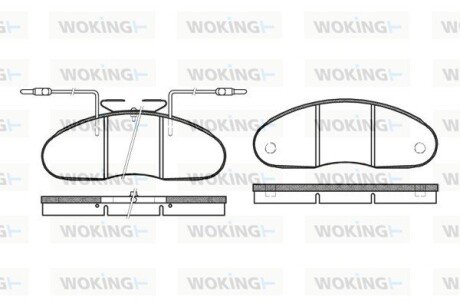 Передні тормозні (гальмівні) колодки woking P1483.02