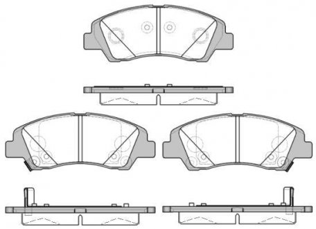 Передні тормозні (гальмівні) колодки woking P14833.02