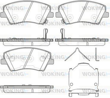 Передние тормозные колодки woking P15123.04 на Hyundai Элантра ad