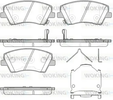 Передні тормозні (гальмівні) колодки WOKING P1512304