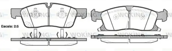 Передние тормозные колодки WOKING P15303.02