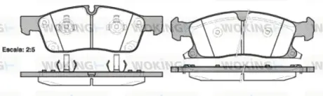 Передние тормозные колодки WOKING P15303.02