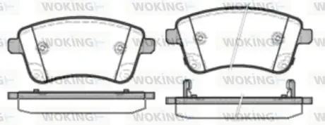 Передні тормозні (гальмівні) колодки WOKING P1535302