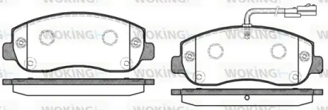 Передні тормозні (гальмівні) колодки WOKING P1549301