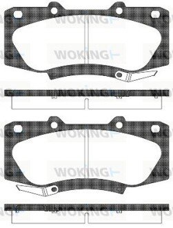 Передние тормозные колодки woking P15683.04 на Тойота Хайлюкс