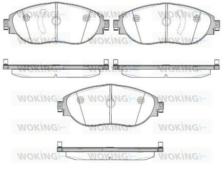 Передні тормозні (гальмівні) колодки woking P15703.00 на Фольксваген Arteon