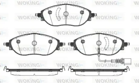 Передні тормозні (гальмівні) колодки WOKING P1570301