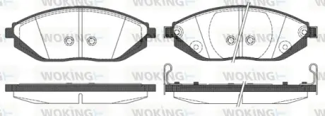 Передние тормозные колодки WOKING P1572302 Chevrolet Спарк м300