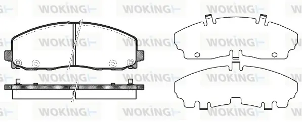 Передні тормозні (гальмівні) колодки WOKING P1584304 (фото 1)