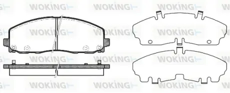 Передні тормозні (гальмівні) колодки WOKING P1584304