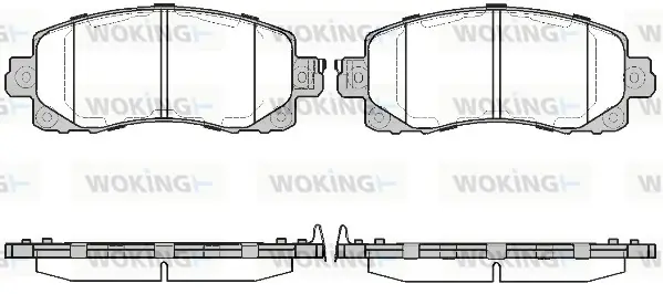 Передні тормозні (гальмівні) колодки WOKING P1641304 (фото 1)