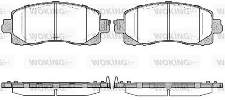 Передні тормозні (гальмівні) колодки woking P16413.04