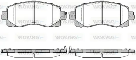 Передні тормозні (гальмівні) колодки WOKING P1641304