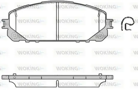 Передние тормозные колодки WOKING P1713300 Jeep Cherokee