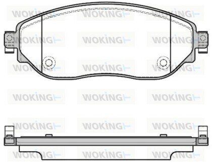 Передние тормозные колодки woking P1717308