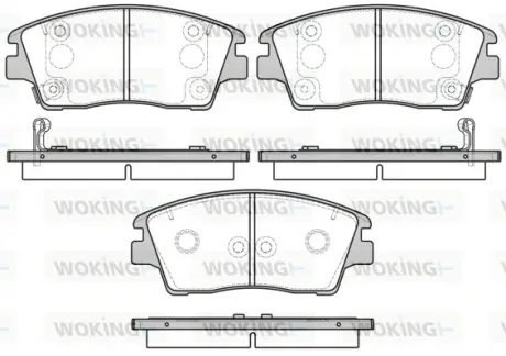 Передні тормозні (гальмівні) колодки WOKING P1776302 Hyundai Элантра ad