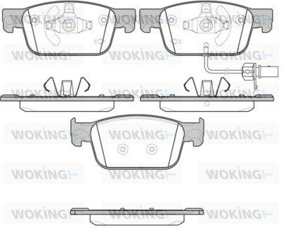 Передние тормозные колодки woking P17923.01 на Ауди A5 F5