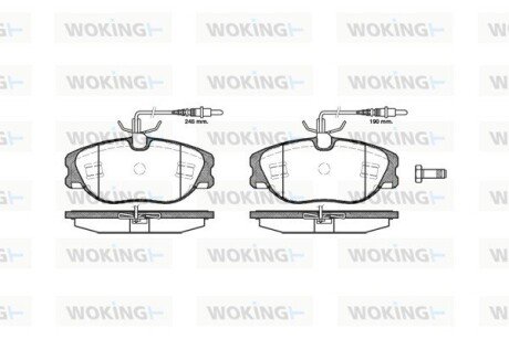 Передние тормозные колодки woking P2053.44 на Мерседес SLK-Class