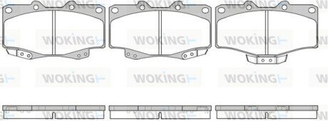 Передние тормозные колодки woking P2153.04 на Тойота Ленд крузер 80