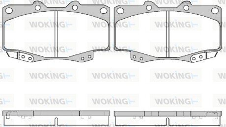 Передние тормозные колодки woking P2153.22