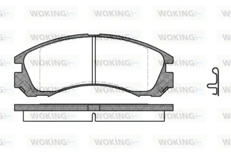 Передні тормозні (гальмівні) колодки WOKING P2543.22