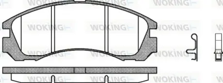 Передні тормозні (гальмівні) колодки WOKING P254332
