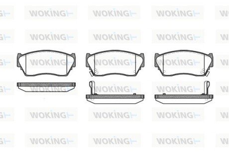 Передние тормозные колодки woking P2643.02 на Ниссан Sunny n13