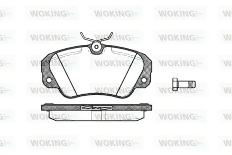 Передние тормозные колодки WOKING P282300 Опель Омега б