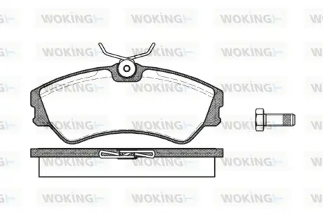 Передні тормозні (гальмівні) колодки WOKING P2833.00